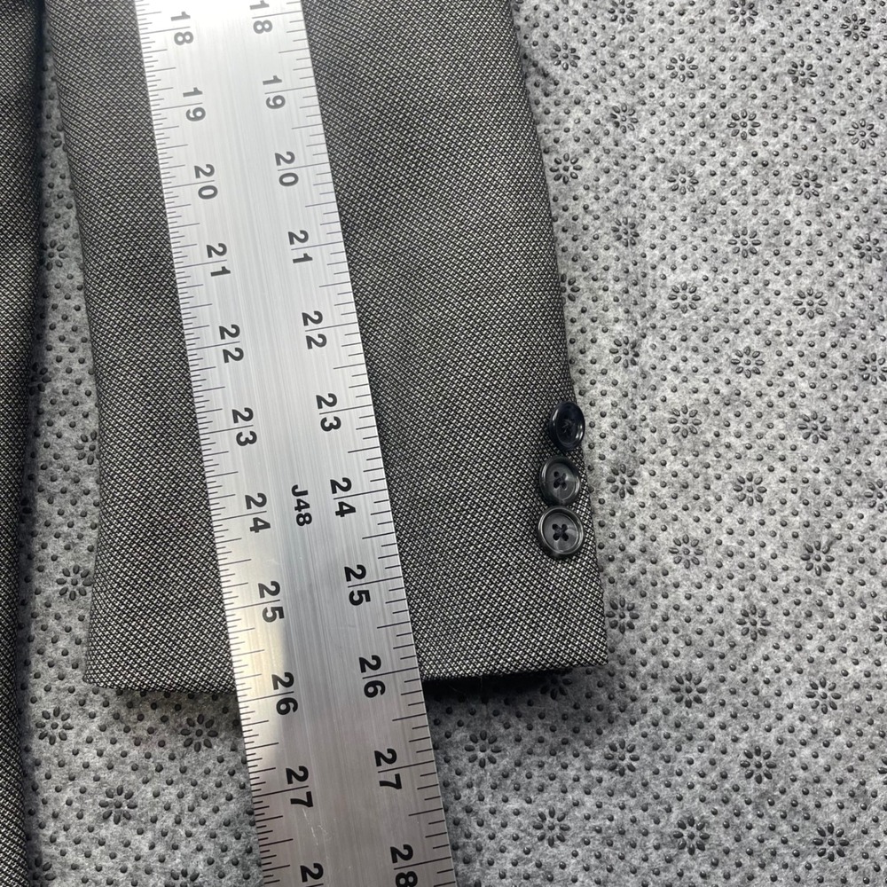 Vintage‎ USA Monsieur Givenchy Grey Double Breasted Blazer Jacket Peak Lapel 40L - Picture 7 of 14